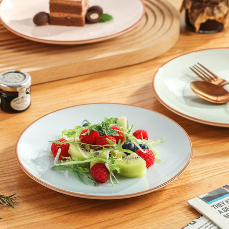 vicase Colorful Ceramic Dessert Plates – Set of 6, 8 Inch, Assorted Colors