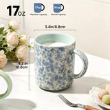 vicase 17oz Ceramic Coffee Mugs – Set of 4