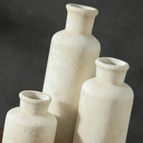 vicase Ceramic Vases Set of 3 – Whitewashed Neutral, Farmhouse Decor