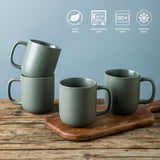 vicase 14oz Ceramic Coffee Mugs – Set of 6, Reactive Glaze