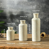 vicase Ceramic Vases Set of 3 – Whitewashed Neutral, Farmhouse Decor