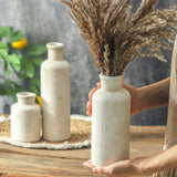 vicase Ceramic Vases Set of 3 – Whitewashed Neutral, Farmhouse Decor