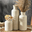 vicase Ceramic Vases Set of 3 – Whitewashed Neutral, Farmhouse Decor