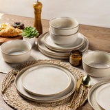 vicase Stoneware Dinnerware Set – Reactive Glaze, Service for 8